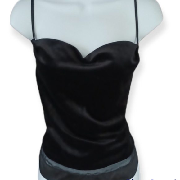 Jessica Simpson Tops - Jessica Simpson Black velvet Camisole Size L